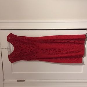 Banana Republic Red Lace Cocktail Dress